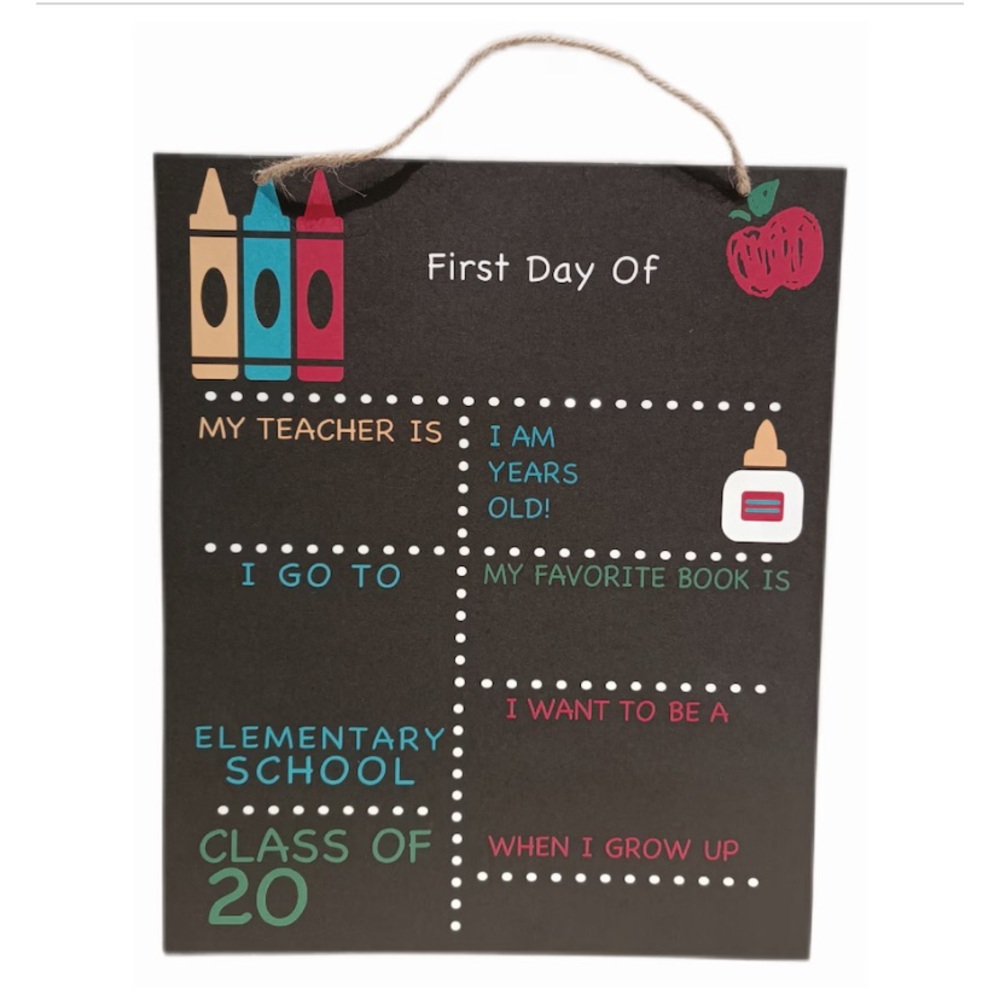 First Day School Chalkboard